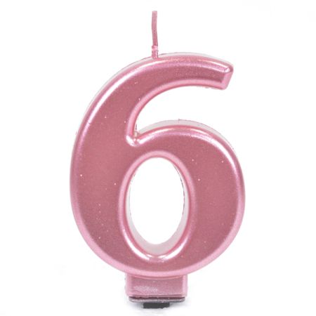 נר גדול מעמד שחור רוזגולד מטאלי - ספרה 6