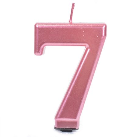 נר גדול מעמד שחור רוזגולד מטאלי - ספרה 7