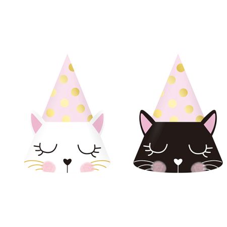 כובע מסיבה - 6 יח- חתול
