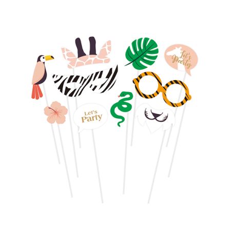 סט באנרים 10 מקלות סלפי-ספארי