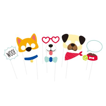 סט מקלות סלפי- מסיבת כלבים 10 יח